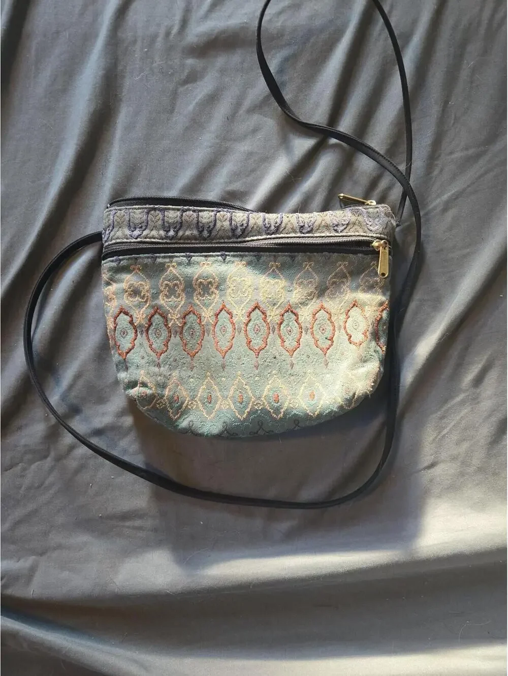 Danny K. Tapestry Crossbody Bag with Geometric Pattern - Picture 1 of 4